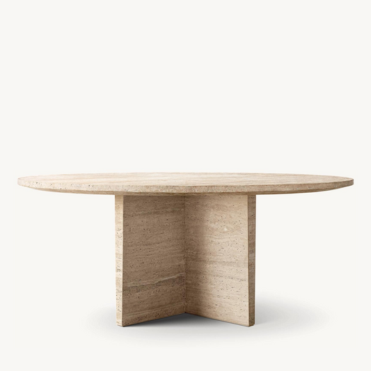 Dining table for 4/6 people in travertine