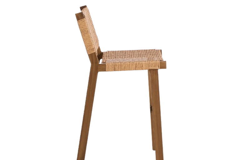 ADRIA solid beech and wicker high chair