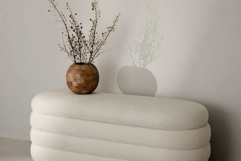 ORUGA Collection wool storage bench 