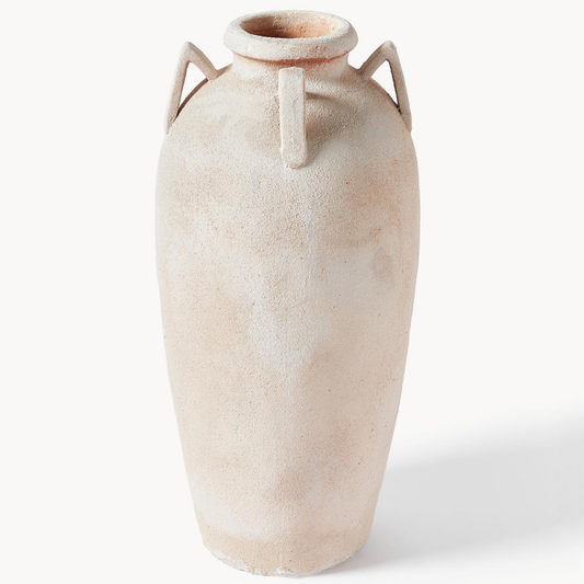 Sandblasted ceramic amphora