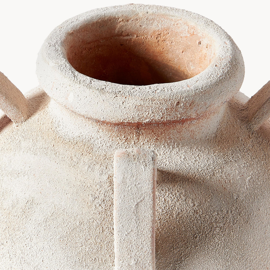 Sandblasted ceramic amphora