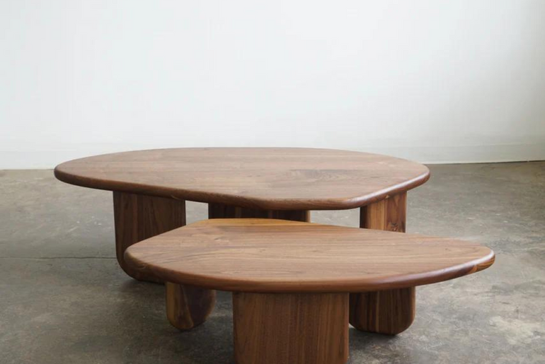 AVELLANA walnut coffee table set