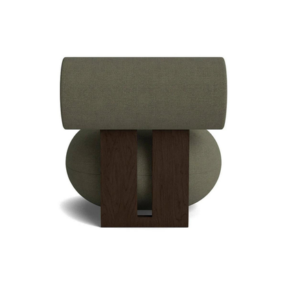 NOA cotton/linen and solid wood armchair