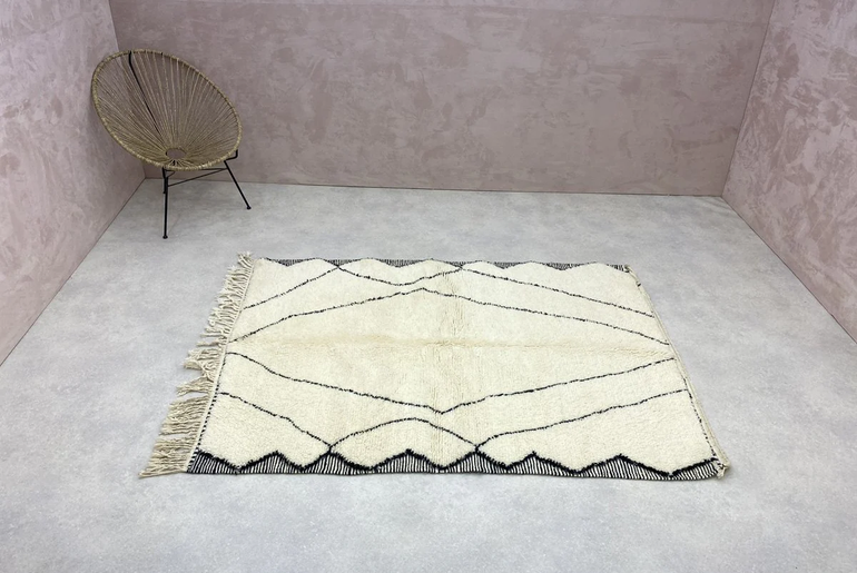 Handmade rug 100% wool ZEBRA