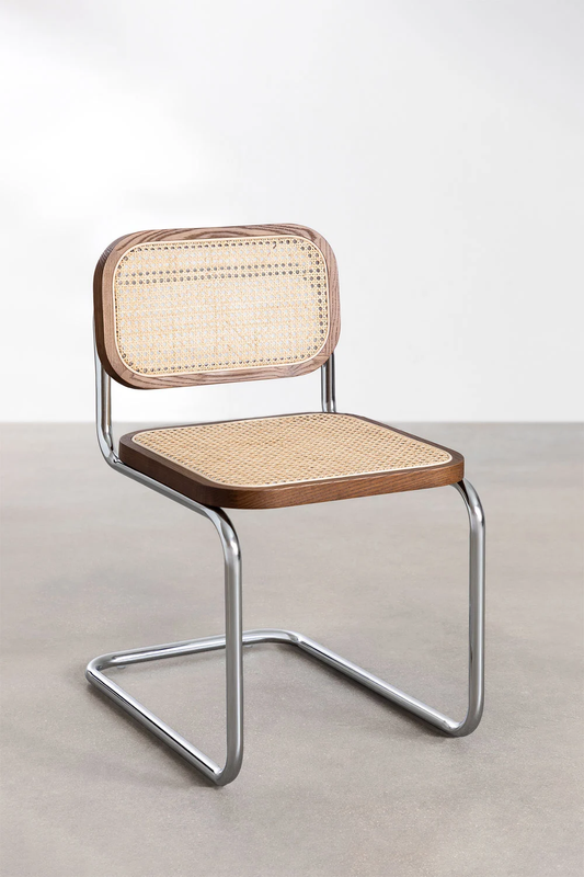 WYNWOOD metal and rattan cane chair