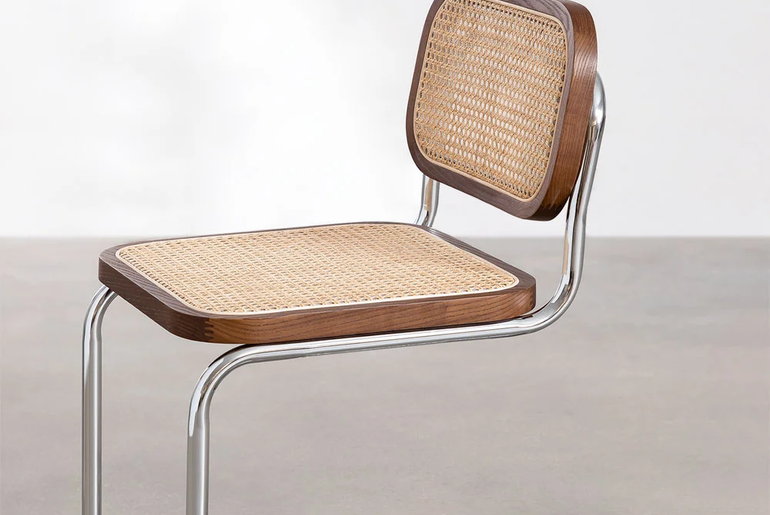 WYNWOOD metal and rattan cane chair