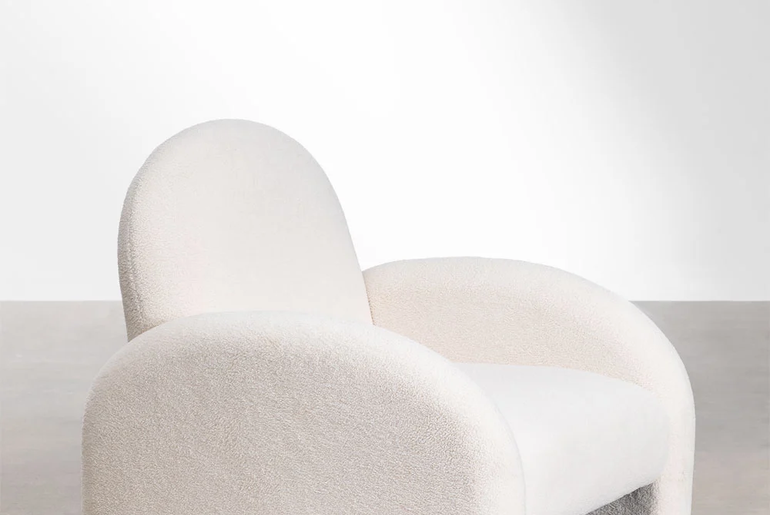 ORUGA Collection Round Back Wool Armchair