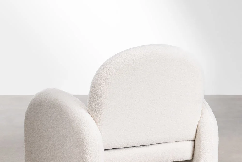 ORUGA Collection Round Back Wool Armchair