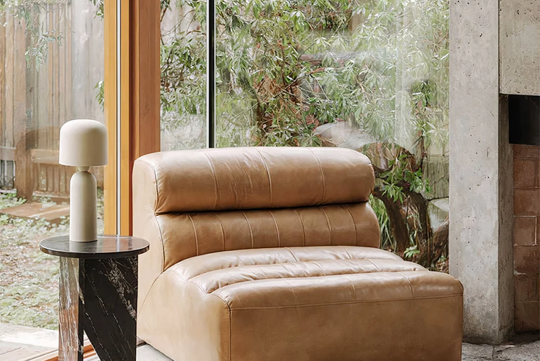 Table d'appoint en marbre véritable BERGAME
