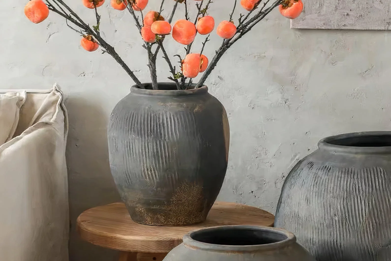 Set of 3 VERACRUZ clay jars