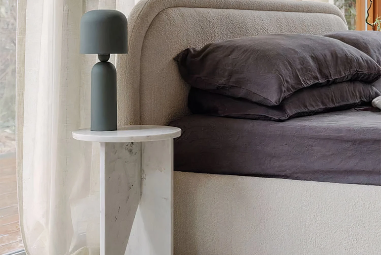 Table d'appoint en marbre véritable BERGAME