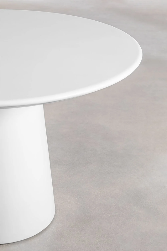 AGATHE waxed concrete dining table Ø120cm