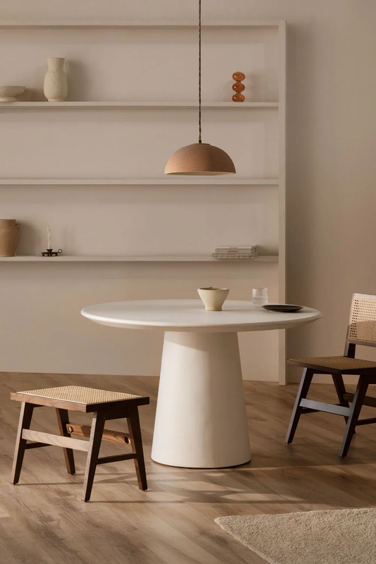 AGATHE waxed concrete dining table Ø120cm