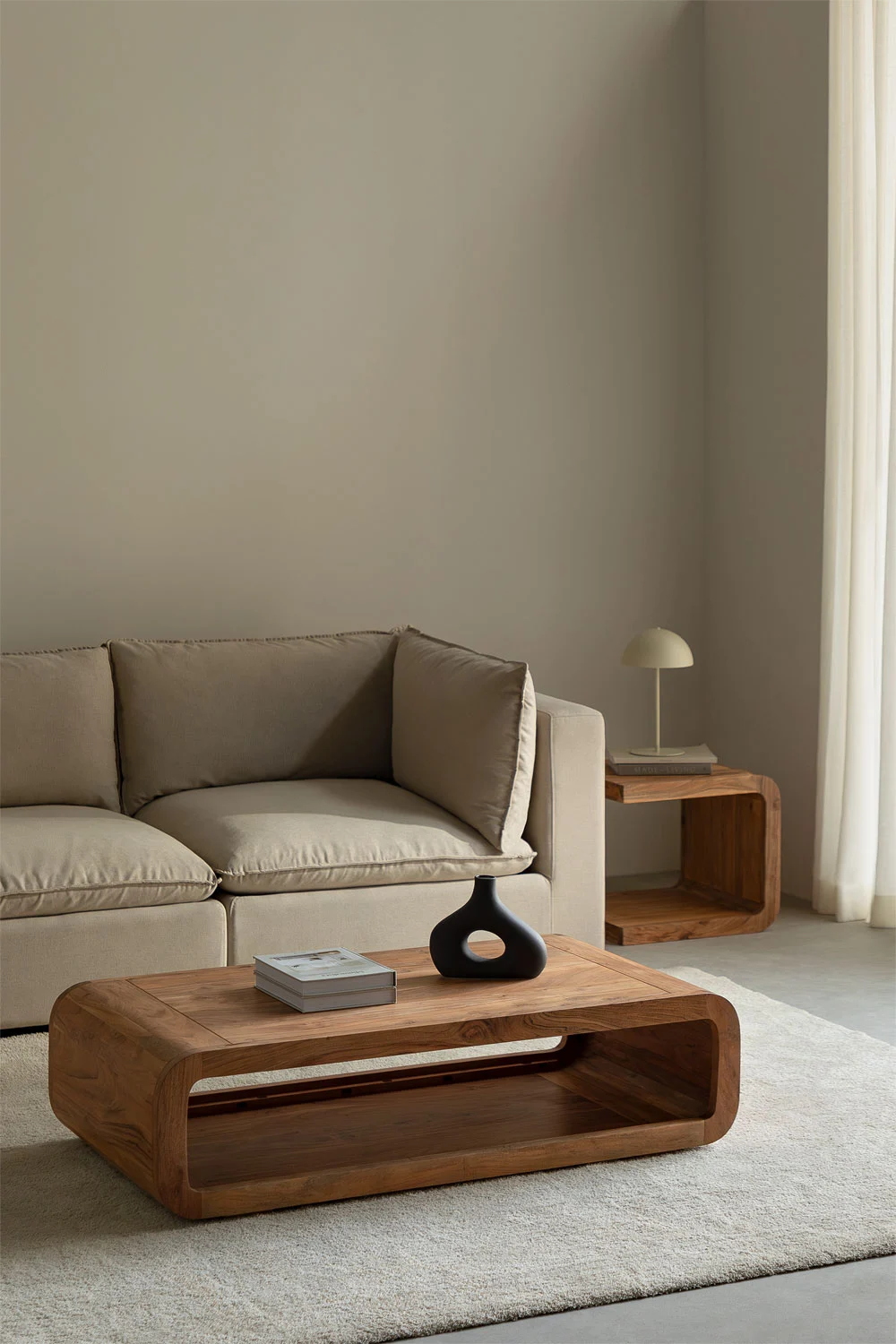 BASMA solid walnut coffee table 