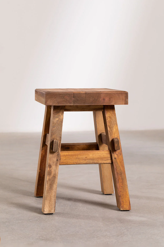 Small solid wood stool TOKYO