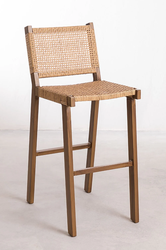 ADRIA solid beech and wicker high chair